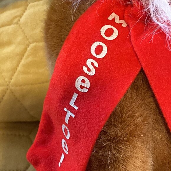 Vintage 1988 Stuffed Mooseltoe w/Holiday Outfit from Applause - Picture 4 of 11